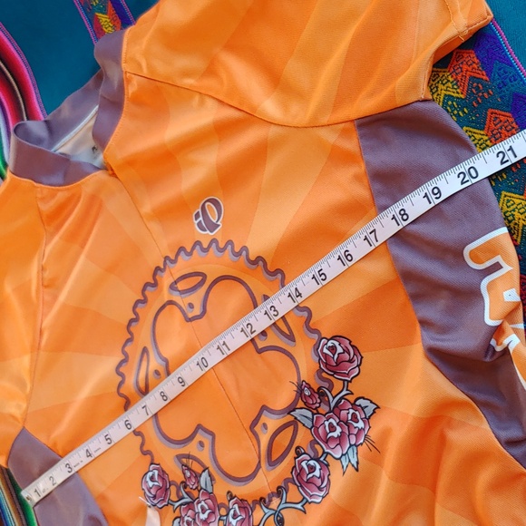 Pearl Izumi Cycling Top Women's Orange Floral Print size XL - Picture 9 of 15